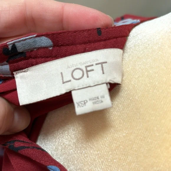 Ann Taylor Loft fall floral dress, XSP, like new - Picture 6 of 7